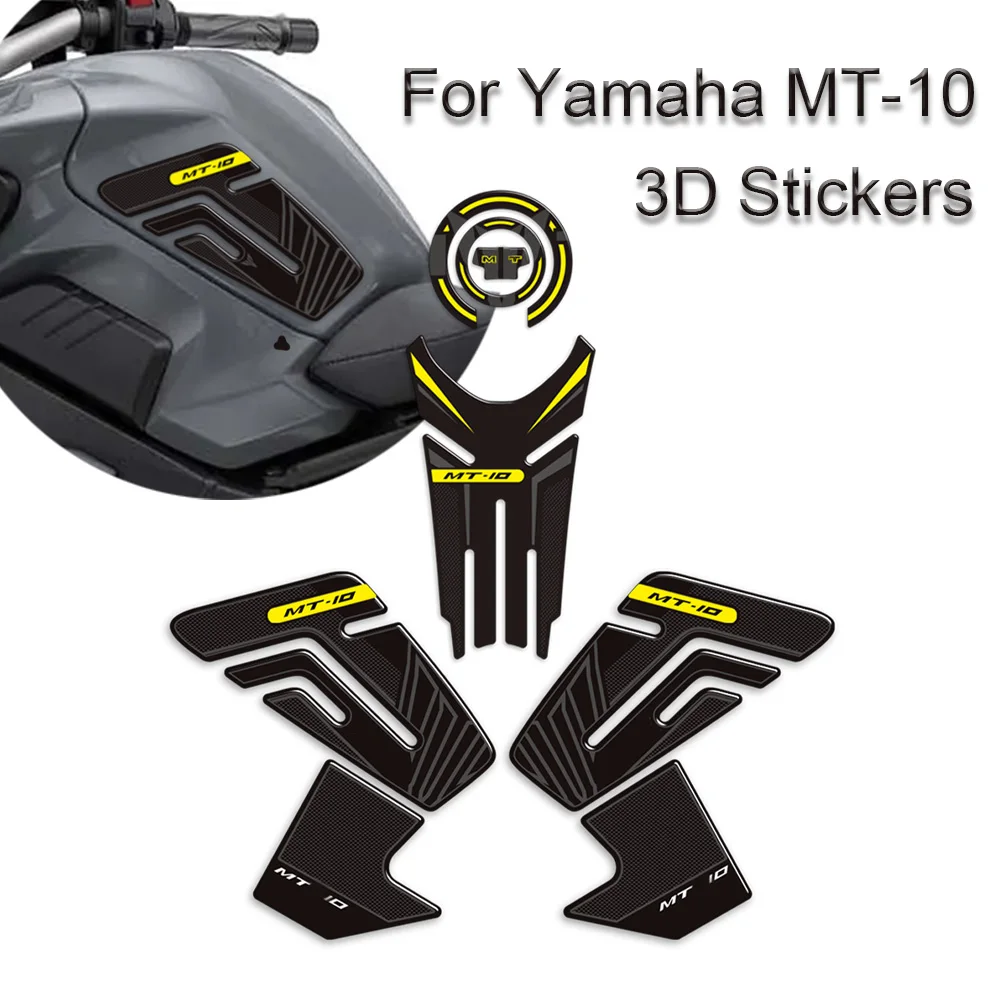

Tank Pad Gas Tank Grips Side 3D Stickers Knee Grips Protectors Decal Kit MT10 Motorcycle For Yamaha MT-10 MT 10 SP FZ10 FZ