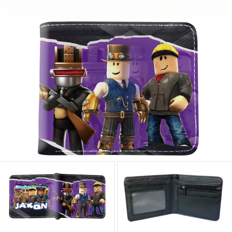 نمط جديد ROBLOX البضائع الطرفية الإبداعية محفظة قصيرة أنيمي بو الجلود المطبوعة محفظة نسائية للعملات المعدنية الضروريات اليومية الزخرفية #1