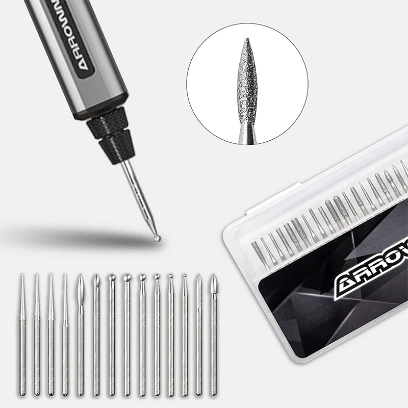 Imagem -02 - Bits de Gravura para Série Arrowmax Sgs Ferramentas Rotativas Acessórios para Madeira Escultura Faça Você Mesmo 235 mm 30 Pcs