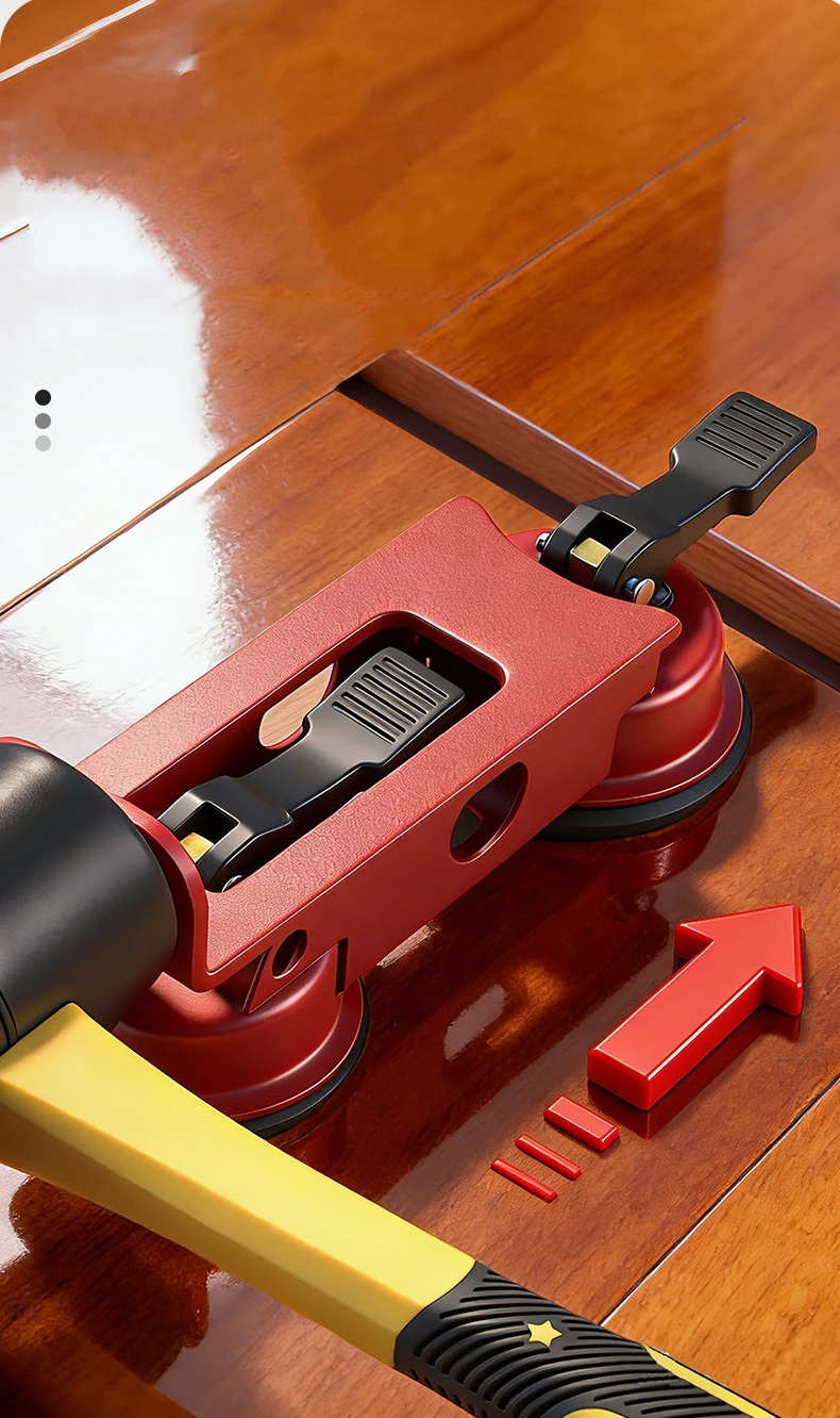 

Приспособление для ремонта деревянных полов: присоска с двойным захватом для устранения зазоров в плоских полах, узкая присоска для установки и ремонта.