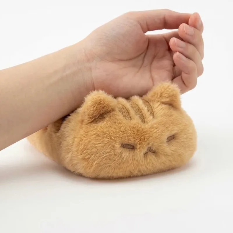 Orange Lying Cat Plush Wrist Rest Doll Soft Stress Relief Cute High-Value Pillow Toy Comfortable Decorative Gift for Home Office