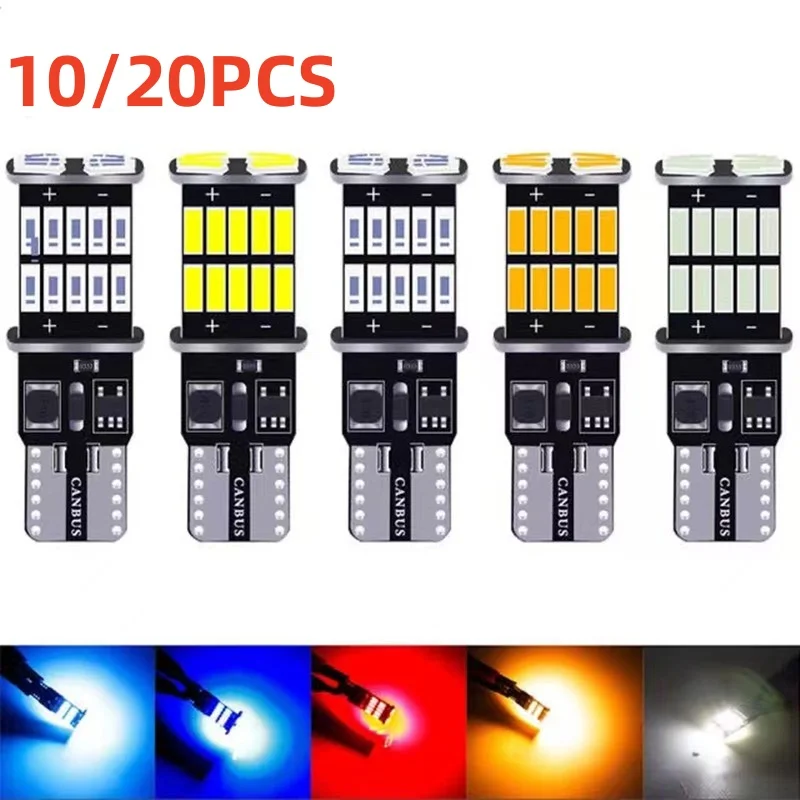 

10/20PCS W5W Led Canbus T10 194 Car Lamps No Error 26SMD For Car Reverse Light Interior Accessories Lamp Tail 6000K IP67