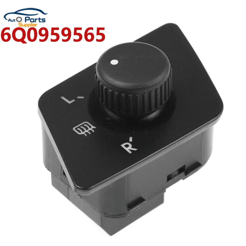 Bouton de réglage principal du rétroviseur 6Q0959565, interrupteur du rétroviseur, bouton du rétroviseur arrière 6QD959565 pour Volkswagen VW Polo IV Skoda Fabia I