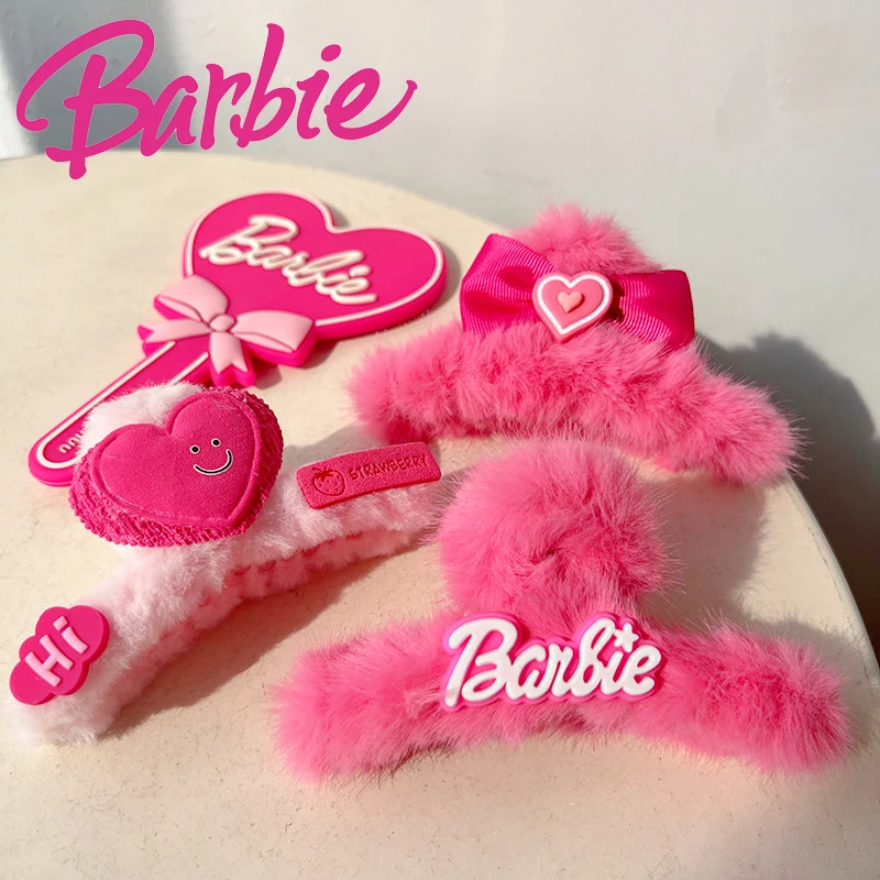 Cute Barbie Hair Clips for Girls Women Headwear Apparel Accessories Hair Bow Heart Shaped Shark Clips Hairpin Crab Gifts