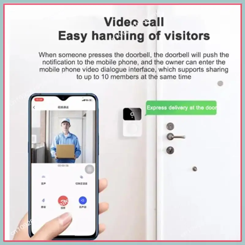 N94R Smart Wireless Wifi Video Doorbell Waterproof 1080P HD Video Doorbell With Camera HD Infrared Night Vision Camera Easy Inst