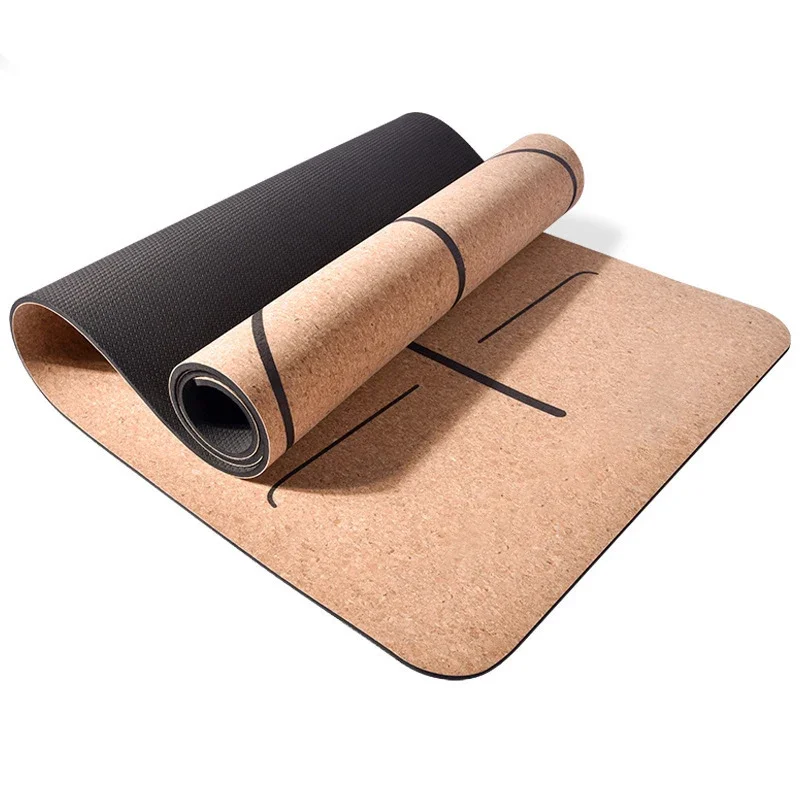 

Best Selling Eco Friendly Custom Print Premium Yoga Mats Cork Natural Rubber Yoga Mat