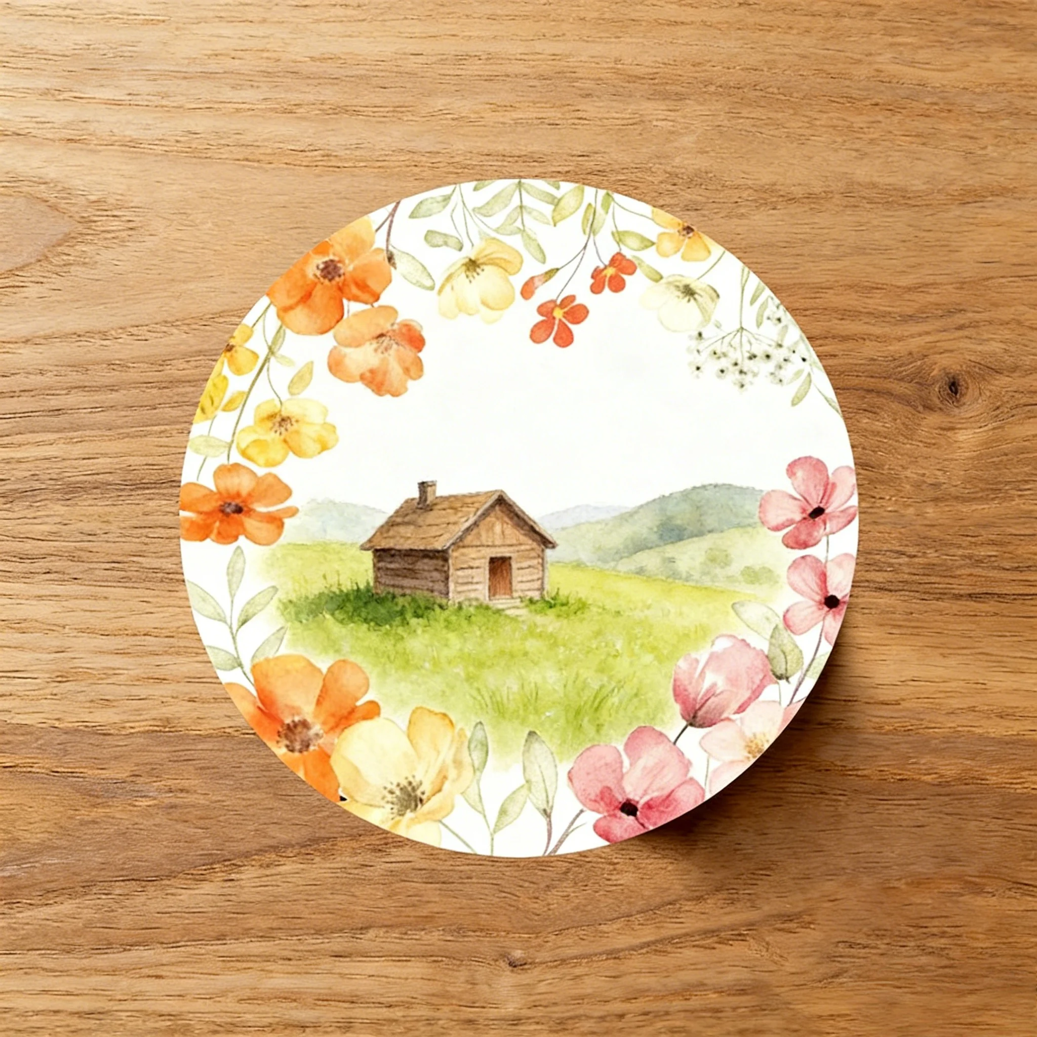 200pcs Custom 5/6cm Diameter Round Cherry Blossom Thank You Stickers Labels For Gift Bag Flower Bouquet Packaging Party Favors - view 6