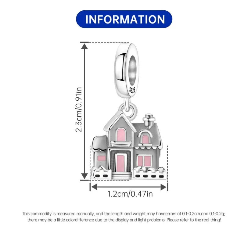 MISEFF 2025 925 Sterling Silber Armband Warmes Und Gemütliches Haus Charms Perlen Anhänger Für DIY Frauen Partei Schmuck Geschenk Machen