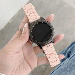 20mm/22mm Resin strap For Samsung Galaxy watch 7 6 5 pro/4-6 classic 42mm/Active 2 40mm/44mm Gear S3 women Bracelet watch strap