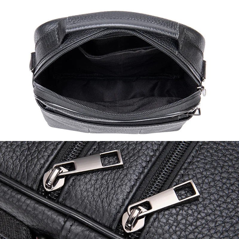 Imagem -06 - Bolsa Tiracolo de Couro Genuíno para Homens Bolsa de Ombro Macia Estilo Empresarial Japonês Bolsa Mensageiro Tendência Retrô por Atacado 2023