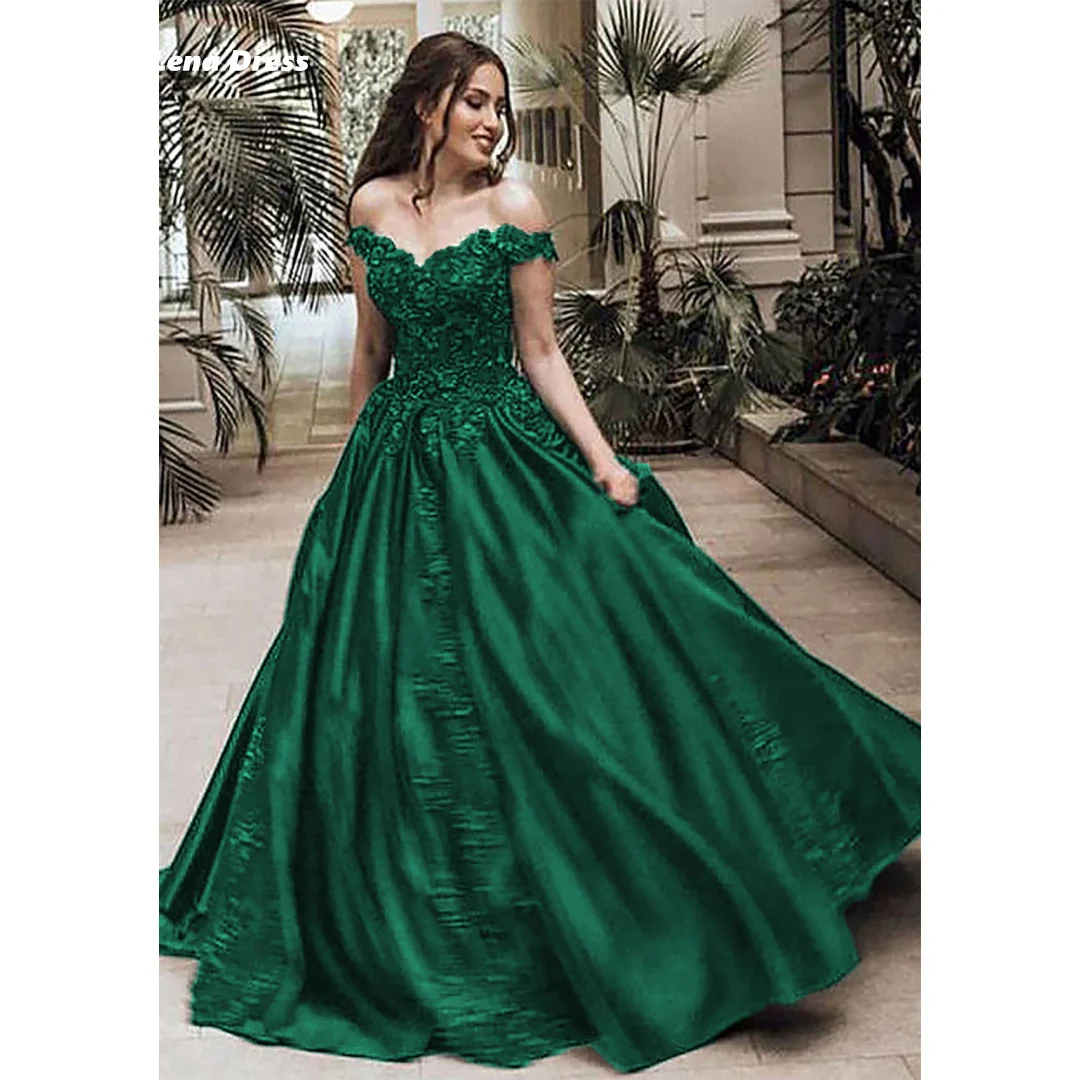 

Pearl Green Luxury Dress Women 2024 High Quality Satin Party Dress for Wedding Embroidered Lace Evening Dresses for Weddings