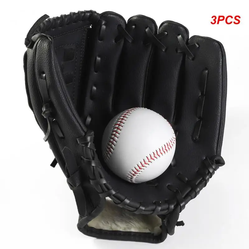 

3PCS Baseball Training Glove Outdoor Sport Softball Practice Gloves Kids/Adults Professional Baseball and Softball Mitt