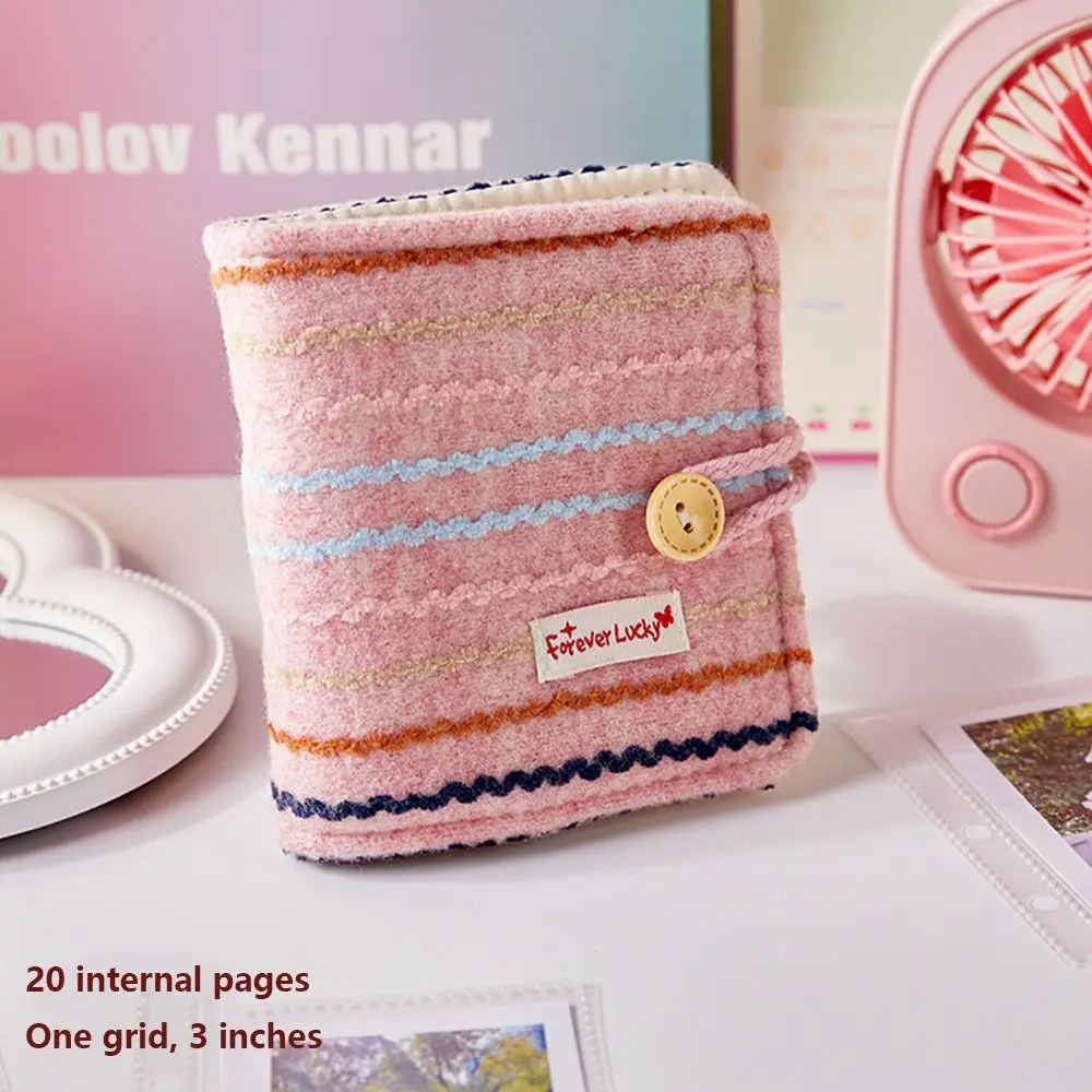 

DIY холст фотоальбом переплет вкладыш корейский стиль 3-дюймовый держатель для фотокарт против царапин INS Idol Card коллекционная книга