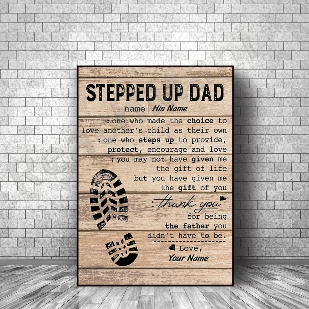 Dad thank you for being a father, you don't have to be poster, fathers day poster