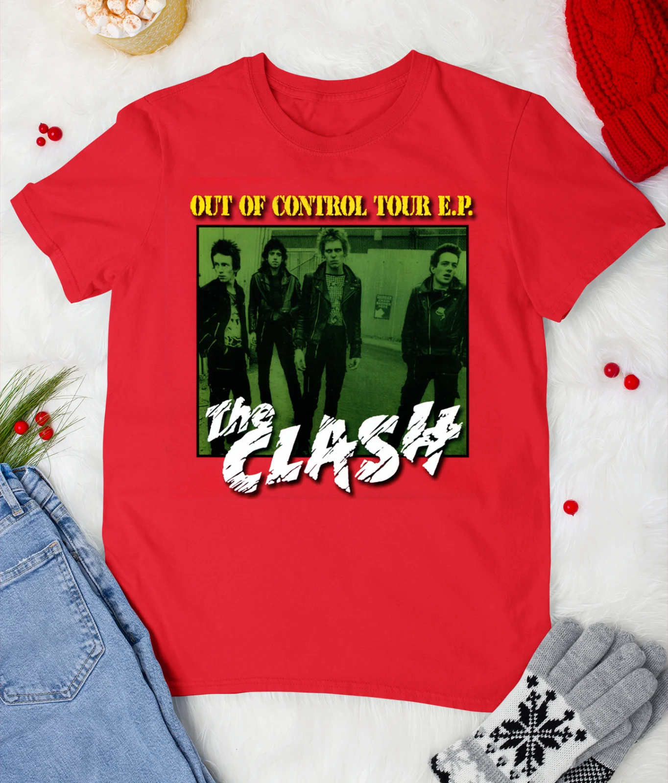 The Clash Out of Control red T-shirt short sleeve All sizes S to 5Xl 2F450