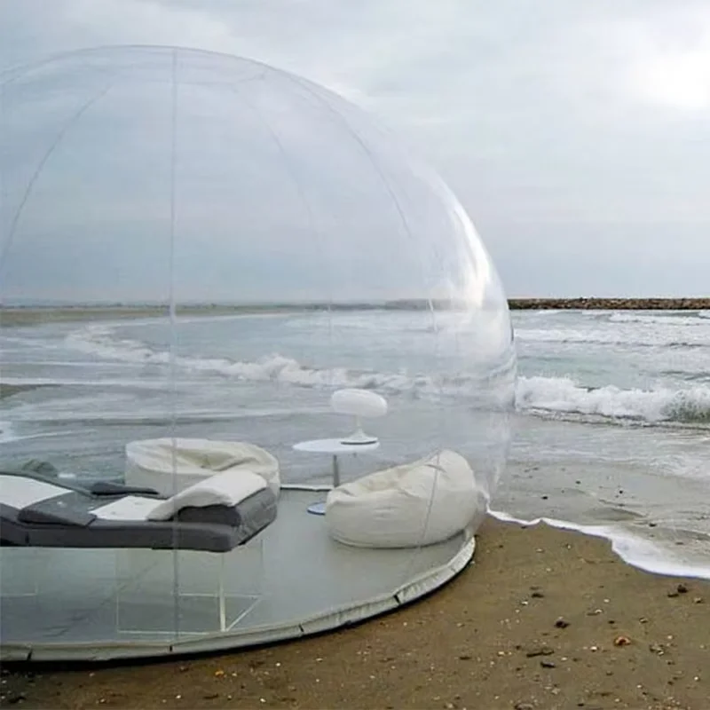 Outdoor Air Bubble House Cabin Camping Transparent Igloo Dome Clear Bubble Aufblasbares Zelt