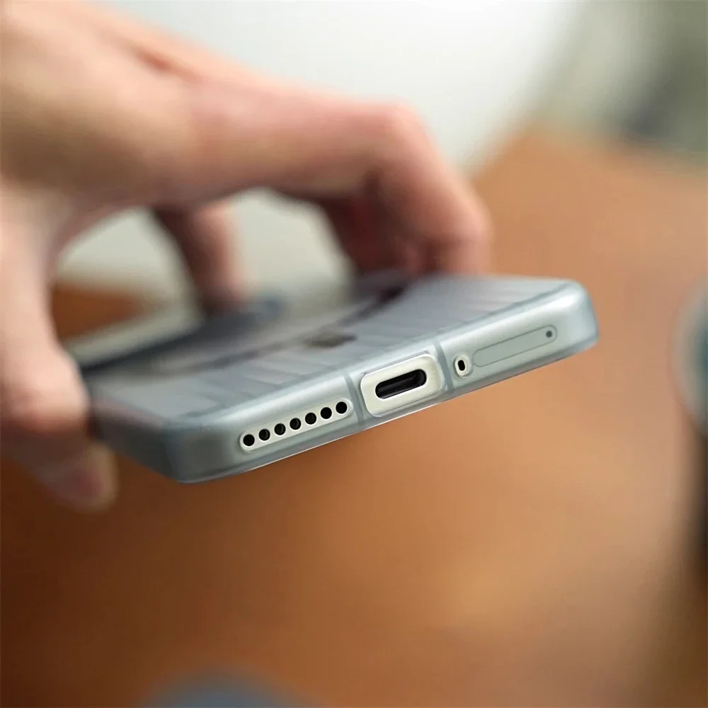 Ultra Thin Corrugated Pattern Matte Translucent Hard PC Case For Xiaomi Mi 15 Pro MI 13 14 Ultra Magnetic Wireless Charge Cover