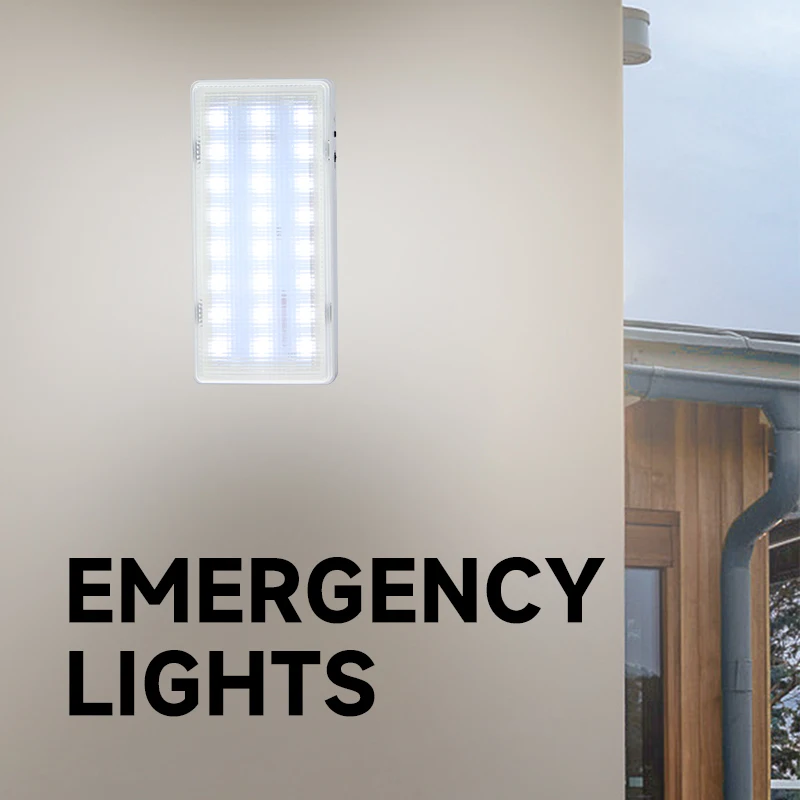 Wall-mounted Emergency Light Portable LED Emergency Evacuation Lamp Bright Rechargeable Camping Lantern for Power Outage