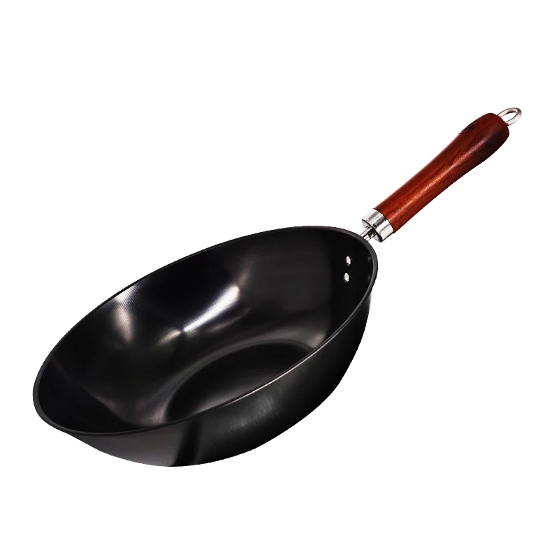 

Iron Pan Wok Gas Cooker Big Cooking Pot Wok Cast Iron Pan Chinese Wok Round Bottom with Lib Utensilios De Cocina Cookware Woks