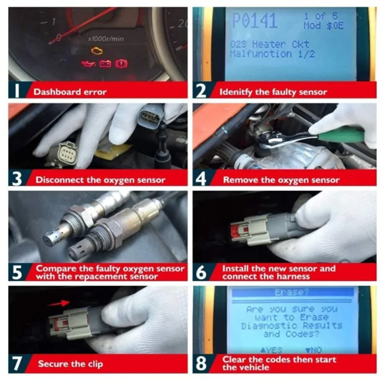 4 ชิ้น สำหรับนิสสัน, เซ็นเซอร์ออกซิเจน 234-4295, 234-4308, 234-4310, 234-431