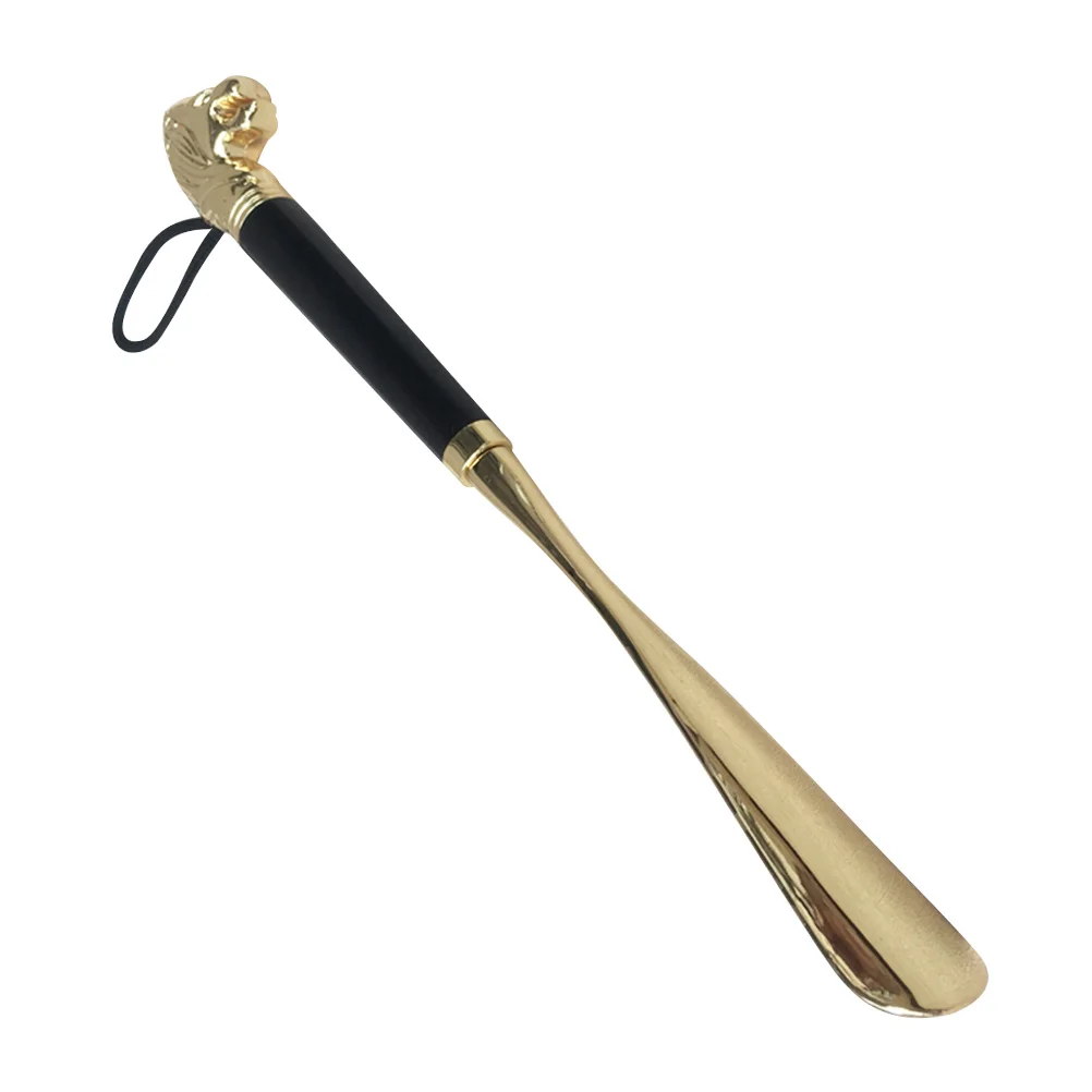 

1Pcs Lion Head Shoehorn Metal 32cm Lightweight Long Handle Shoe Horn Tool for Seniors Pregnancy Back Knee Pain Relief