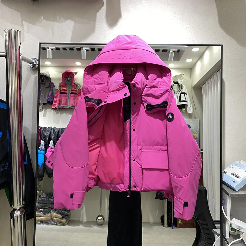 Winter Warm Women Down Jacket 2025 New Fashionable Design Sense White Duck Down Hooded Hood High Quality Women Down Jacket H652