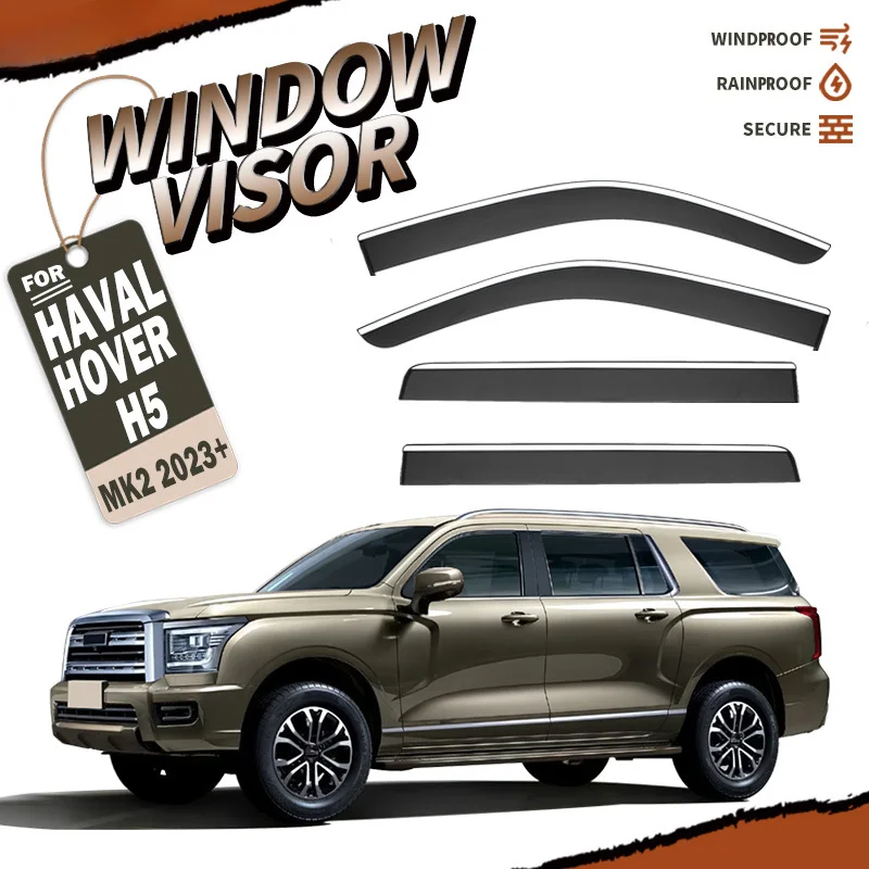 Fit For Great Wall Haval Hover H3 H5 MK1 MK2 Window Visor Awnings Shelters Sun Rain Mirror Eyebrow Wind Deflector