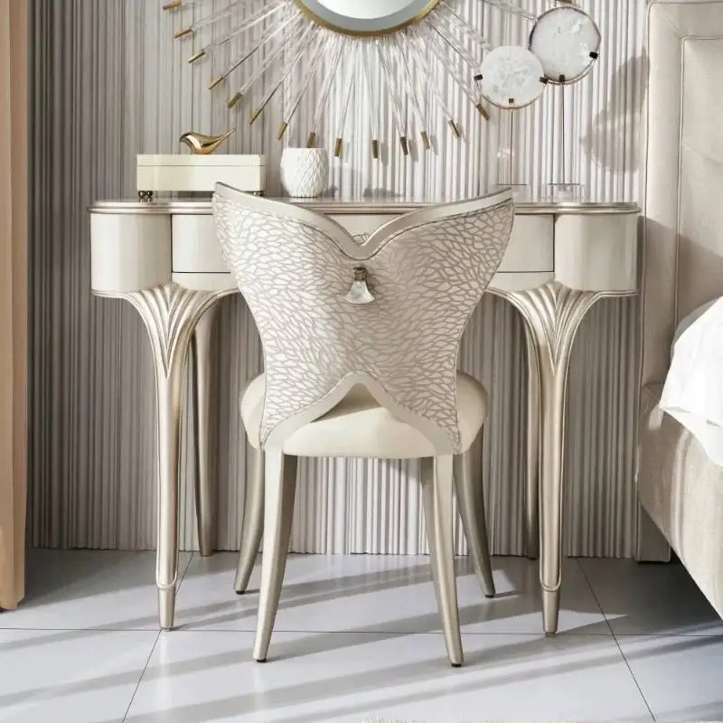 Esthetic Design Vanity Desk Small European Cream Farmhouse Wood Vanity Desk Dorm Essentials Penteadeira Barata Furniture Bedroom