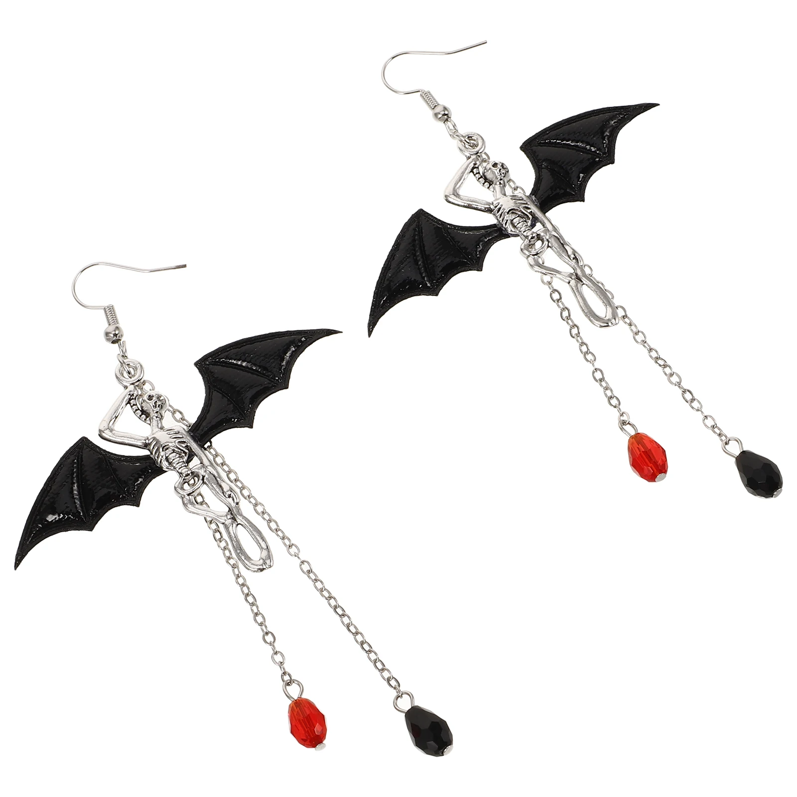 

Gothic Skull Earrings Punk Halloween Dangle Drop Costume Jewelry Bat Metal Earing