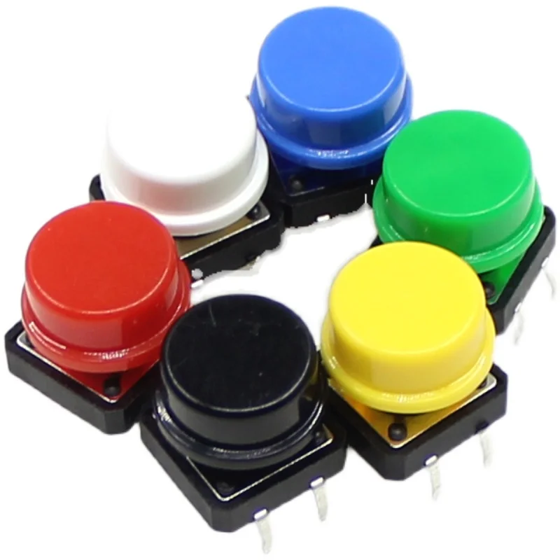 Touch Button Switch 12*12mm Round Micro Switch Straight Plug 4-pin Vertical Switch Button