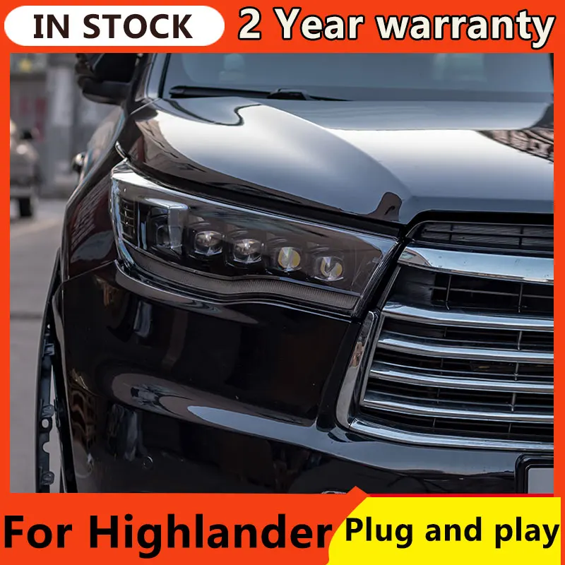 

1 Pair Car LED Headlight for Toyota Highlander 2015 2016 2017 Headlights Plug and Play with DRL Dynamic Turning LED Head Lights