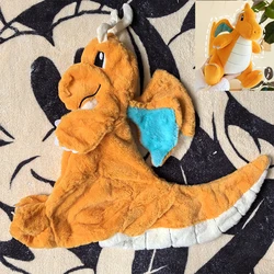 35/70cm Dragonite Huge Pokemon Anime Plush Toy Big Pokémon Plushie Kawaii Semi-finished Leather Holster Pillow Gift for Children
