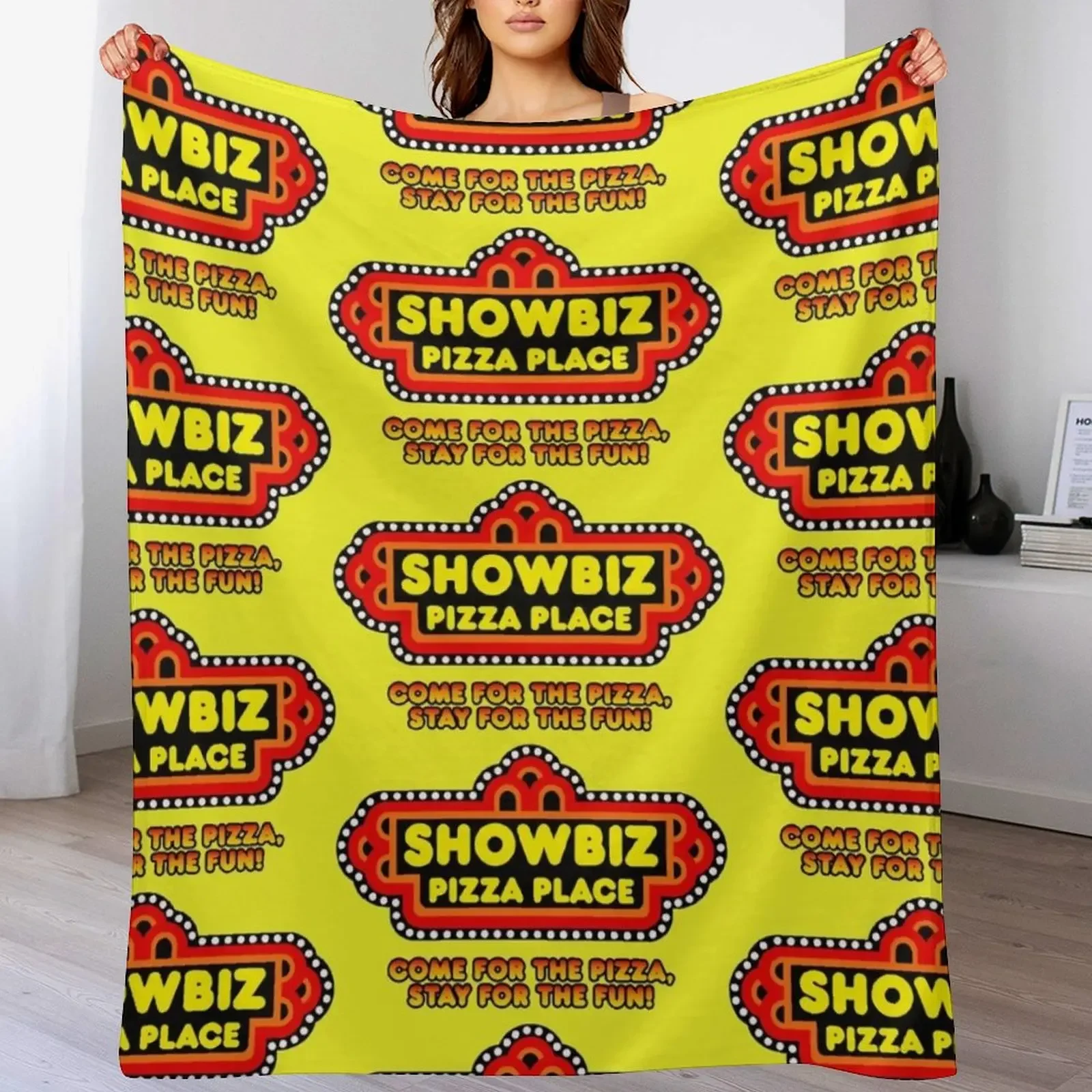 

Showbiz Pizza Throw Blanket Plaid christmas gifts Thermal Blankets For Sofas Blankets