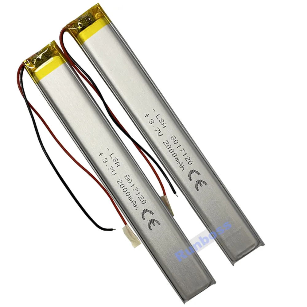 1-10pcs 8017120 3.7V 2000mAh Li-Polymer Battery For light point reading pen wardrobe light emergency light water replenisher