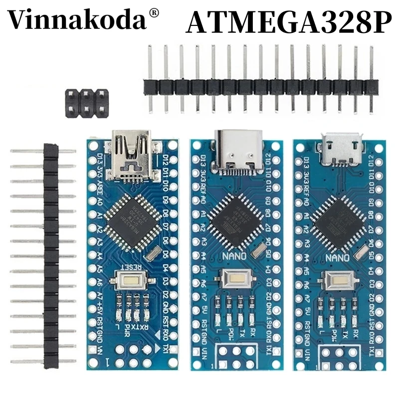 

Mini / Type-C / Micro USB Nano 3.0 With the bootloader compatible Nano controller for arduino CH340 USB driver 16Mhz ATMEGA328P