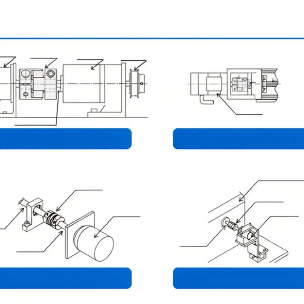 Aluminum Alloy Shaft Coupler Zero Backlash Double Diaphragm Connector For CNC Screw Module Motor Drive Assembly