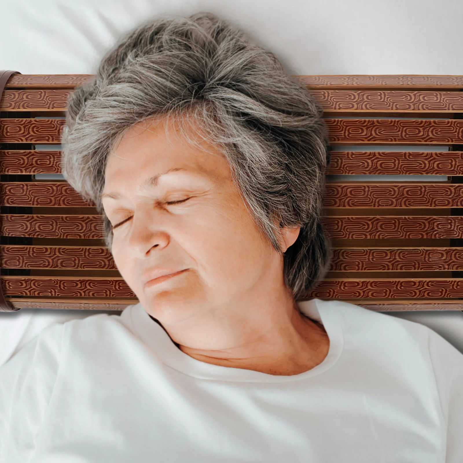 

Cooling Bamboo Neck Pillow Hollow Breathable Sauna Headrest Sweat Absorbing Elder Neck Rest Bamboo Pillows