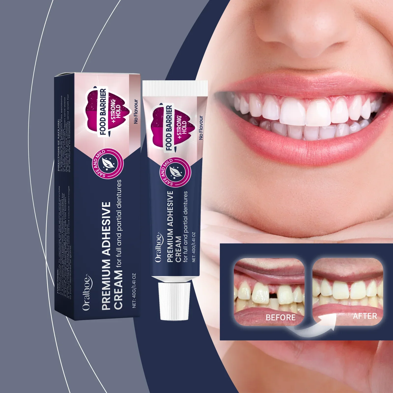 

Премиальный термопластичный клей для протезов, долговечный клей для фиксации протезов для заполнения, исправления отсутствующего/сламаного зуба, клей для вставных зубов