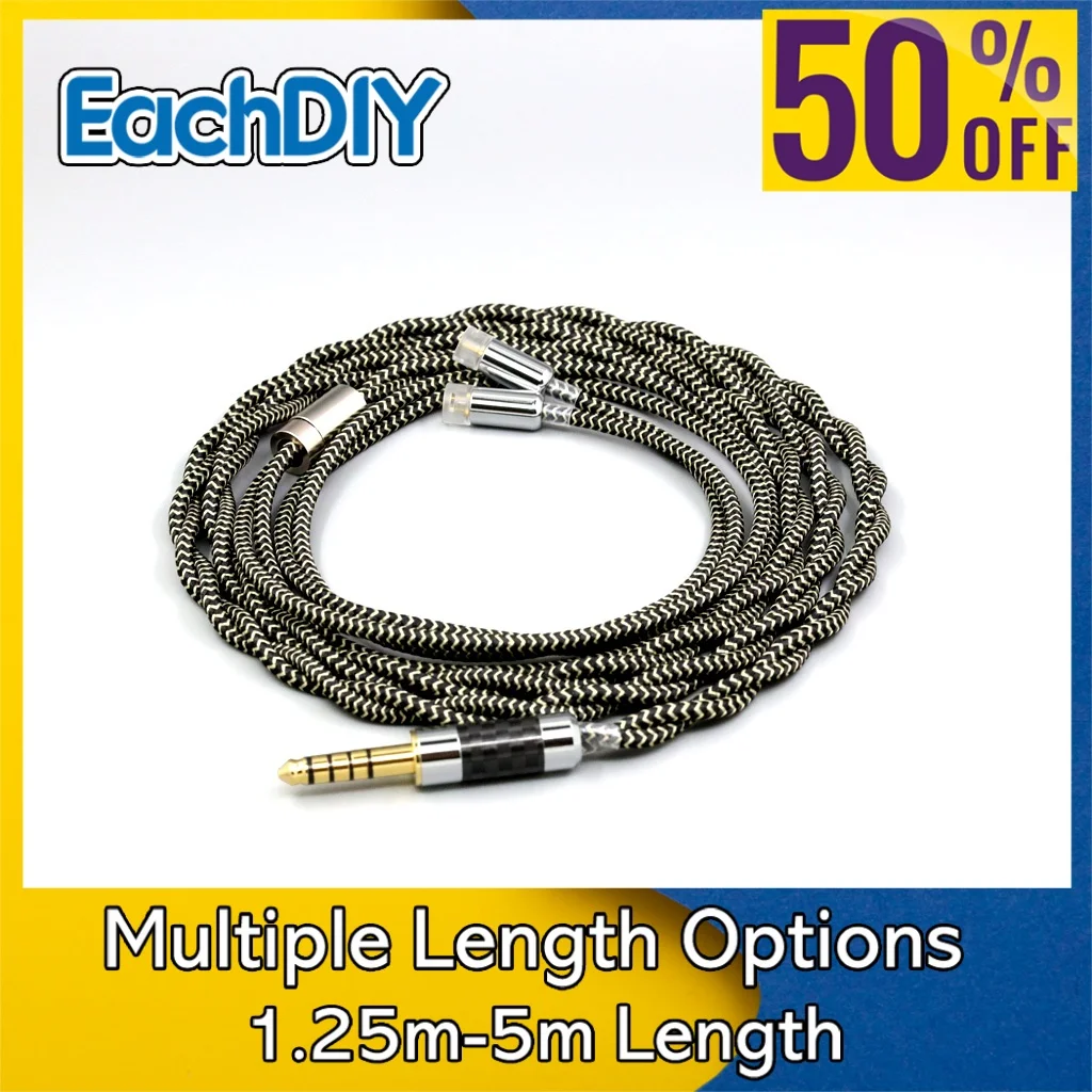 

2 Core 2.8mm Litz OFC Shield Braided Sleeve HIFI Earphone Cable For Sennheiser IE80 IE80s IE8 IE8i 8042
