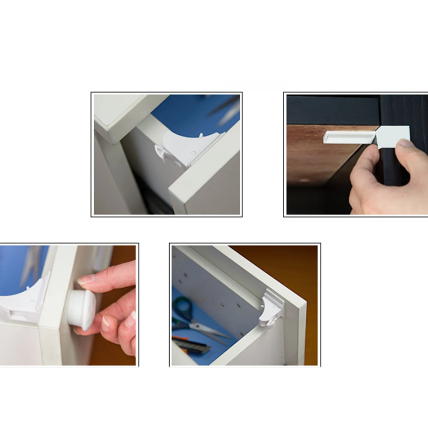PORK-20+4 Magnetic Cabinet Locks Child Proof Cupboards Drawer Invisible Kids Baby Safe Lock Catch