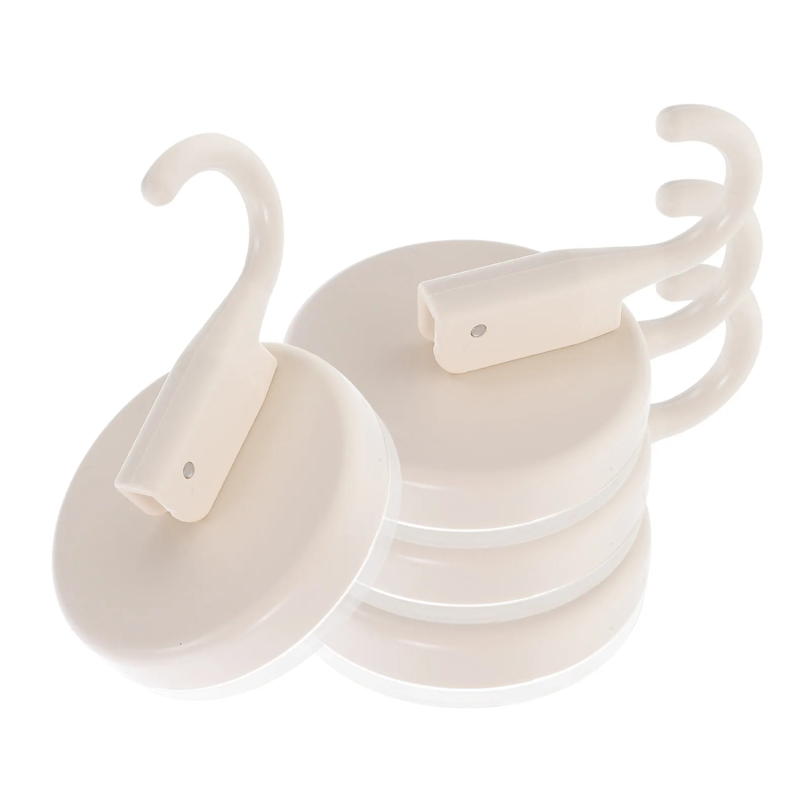 4Pcs Suction Cup Hooks Compact Space-Saving Removable Suction Robe Hook for Tiles Glass Mirrors Doors Heavy Object Support
