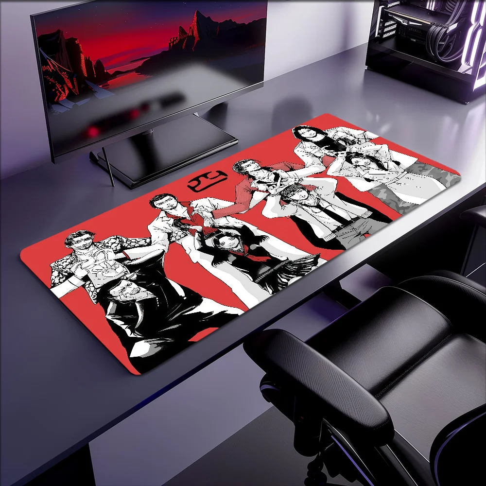 Gummi-Desktop-XXL-Spielschreibtische, rutschfestes Gaming, verdicktes großes Yakuza-Mauspad für das Büro