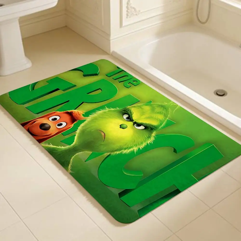 Cartoon THE G-GRINCHS Kitchen Mat Kids Room Bedroom Decoration Balcony Anti-Slip Doormat Living Room Alfombra