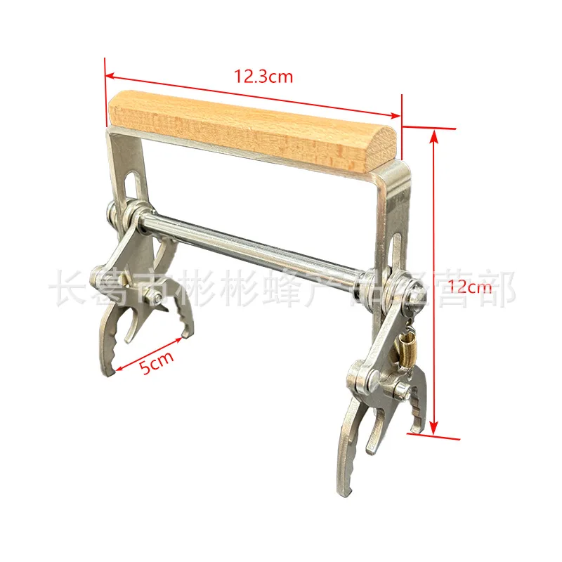 Stainless Steel High And Low Rod Double-layer Nest Frame Clip Wooden Handle Lift Frame Clip Bee Nest Spleen Lift Wooden Handle N