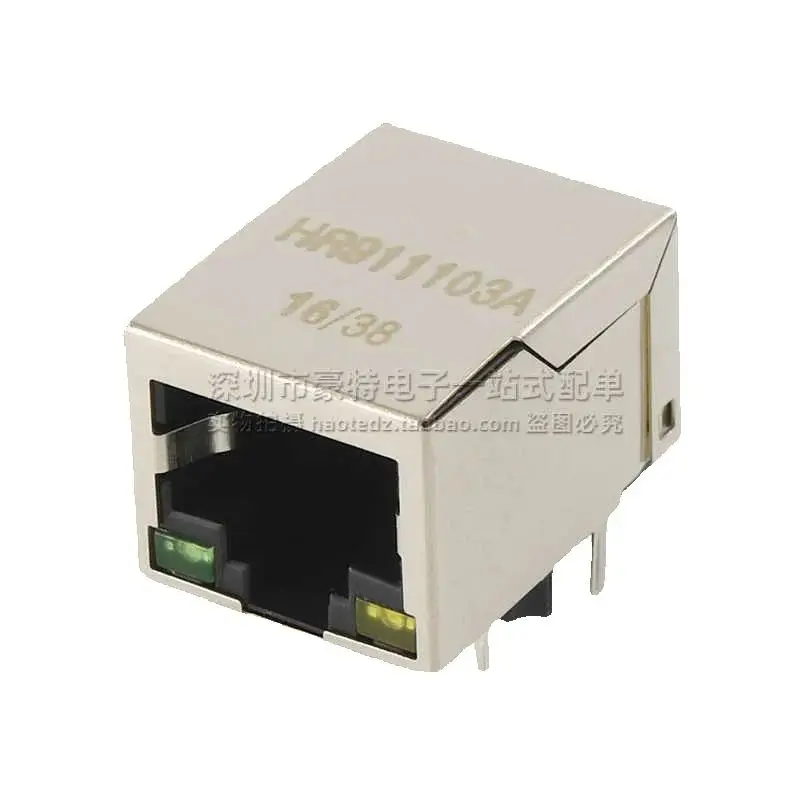 10PCS/ HR911103A New Ethernet Network Interface RJ45 100 M Network Port Socket with Light Filter Connector