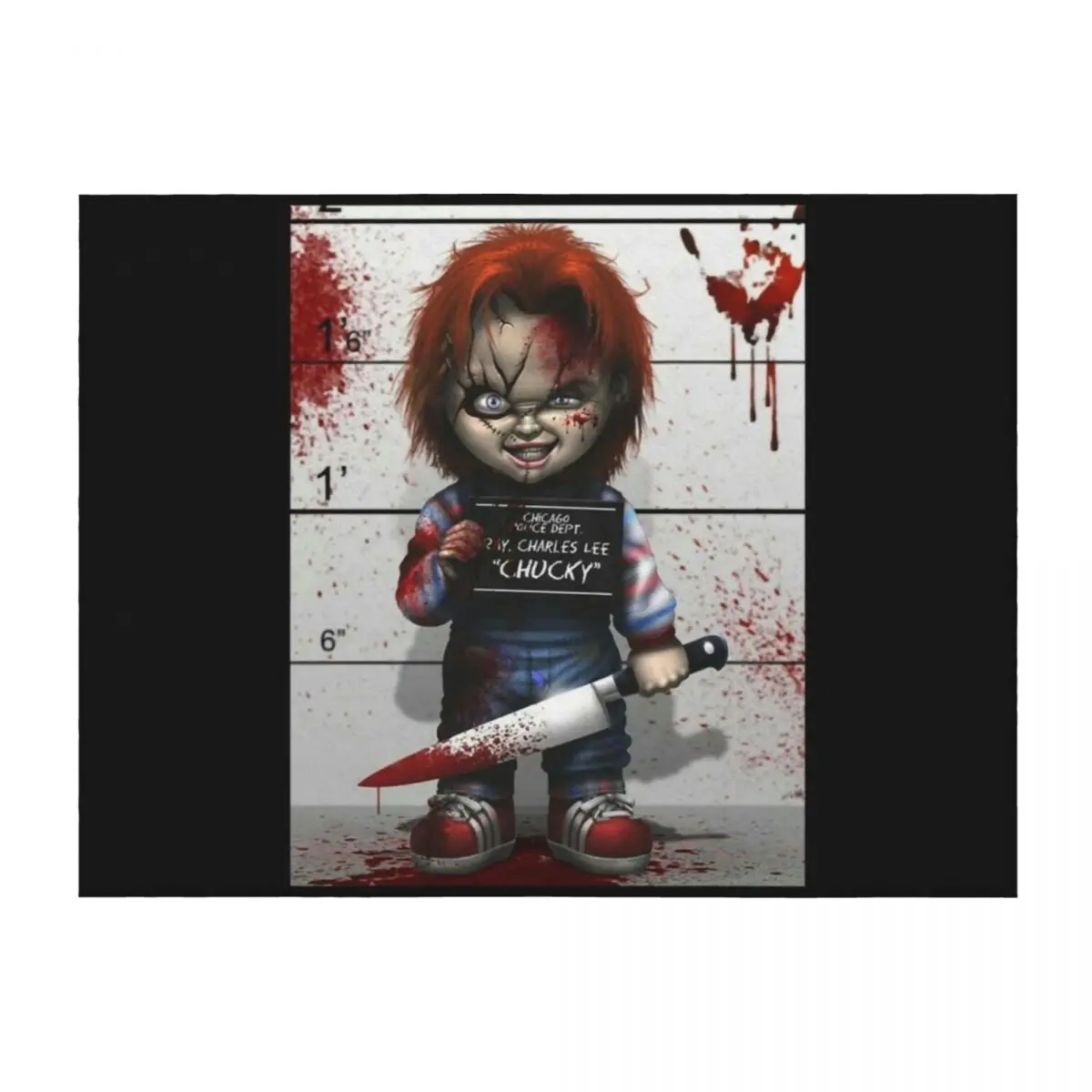 

Chucky from Childs play Throw Blanket halloween Multi-Purpose Soft Plush Plaid Sofa Blankets