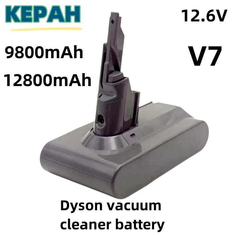 2024Nuevo Baterías de iones de litio V7, 12,6V 12800mAh, para reemplazo de aspiradora Dyson V7 absolu, baterías eléctricas