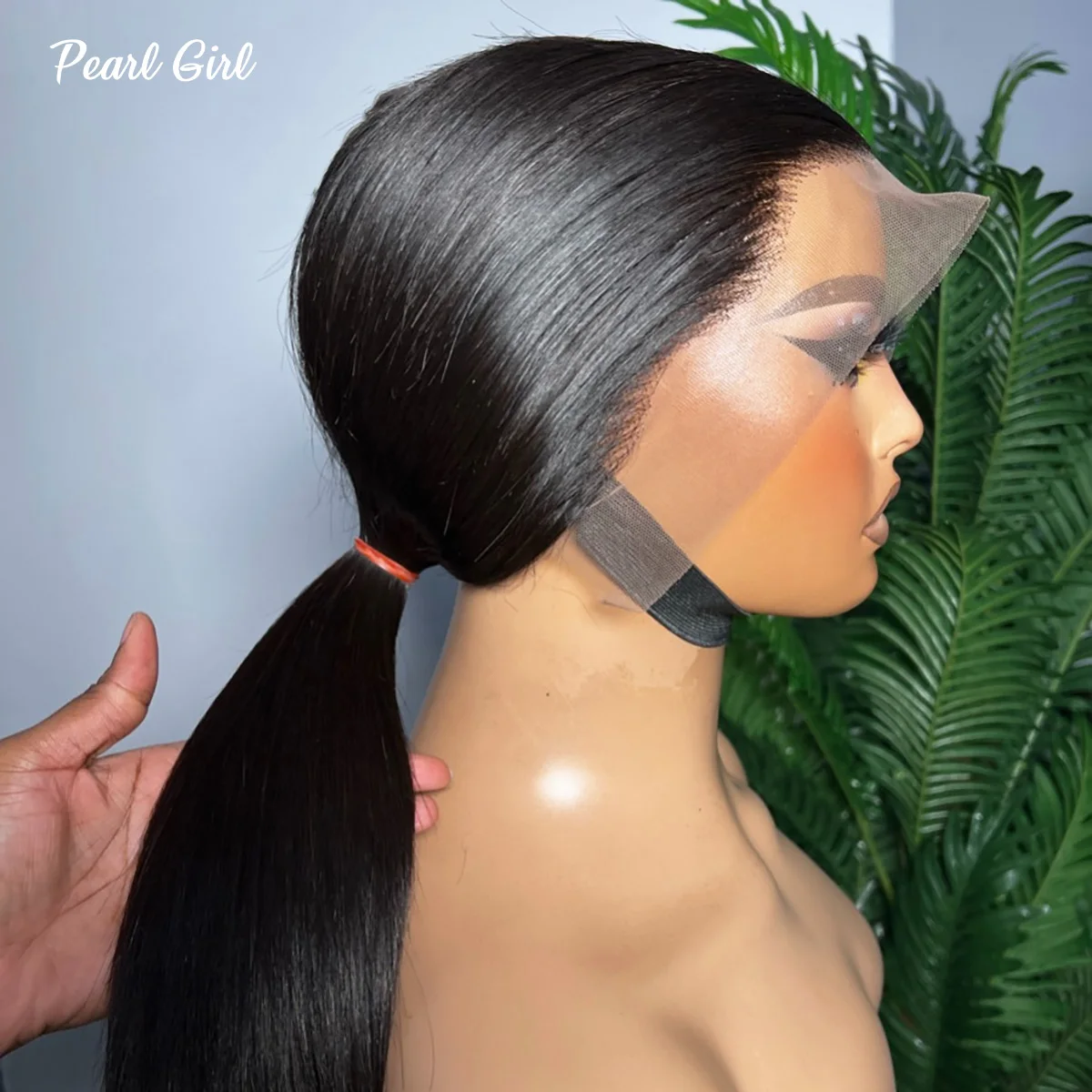 

Super Double Drawn 13x4 Full Frontal Natural Color Straight Wig Pre Plucked 4x4 Closure Glueless Wig Ready to Wear 350 Density