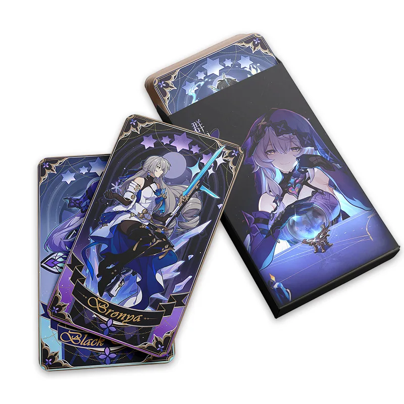 14PCS Honkai Star Rail Of The Stars Collection Card Black Swan Sparkle Anime Figure Game Bookmark Tarot Card Edition Set Gift