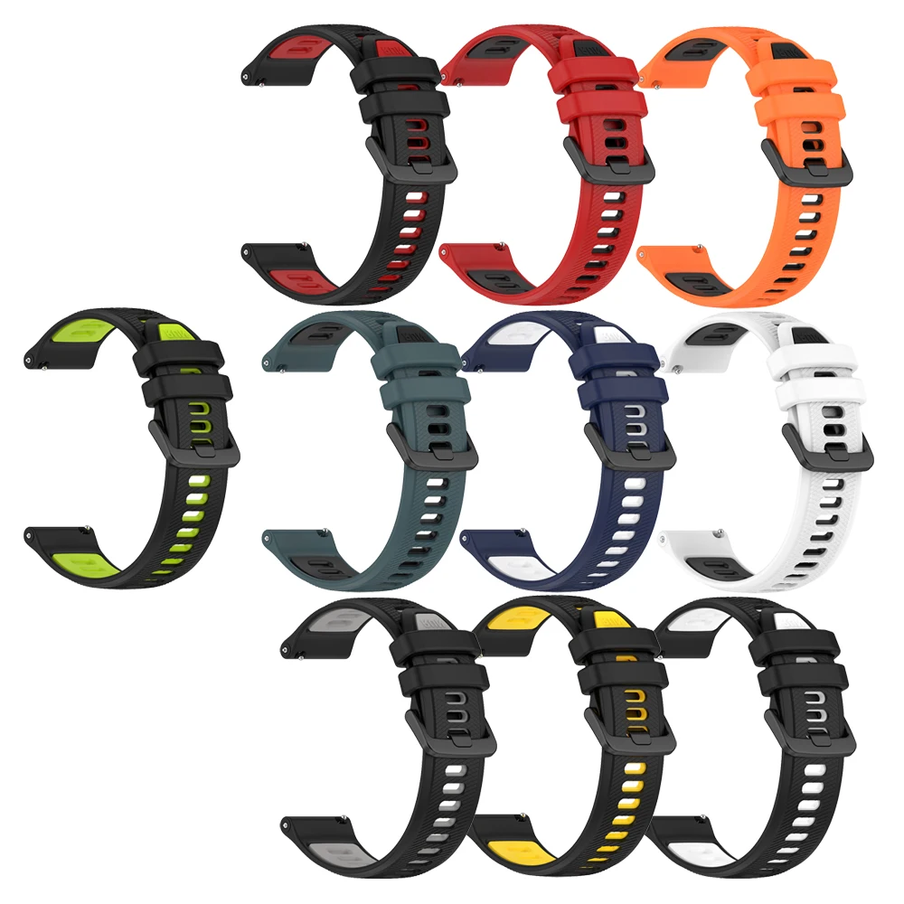 1 قطعة 22 مللي متر سيليكون حزام ل Xiaomi ساعة S4 الرياضة/S3/S2 46 مللي متر 42 مللي متر حزام الفرقة S1 برو/نشط اللون 2/MI ساعة استبدال سوار